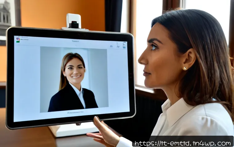 감정인식 AI 기술의 법적 이슈 - Photorealistic Italian legal consultation scene in a bright Milan law office, senior female attorney...